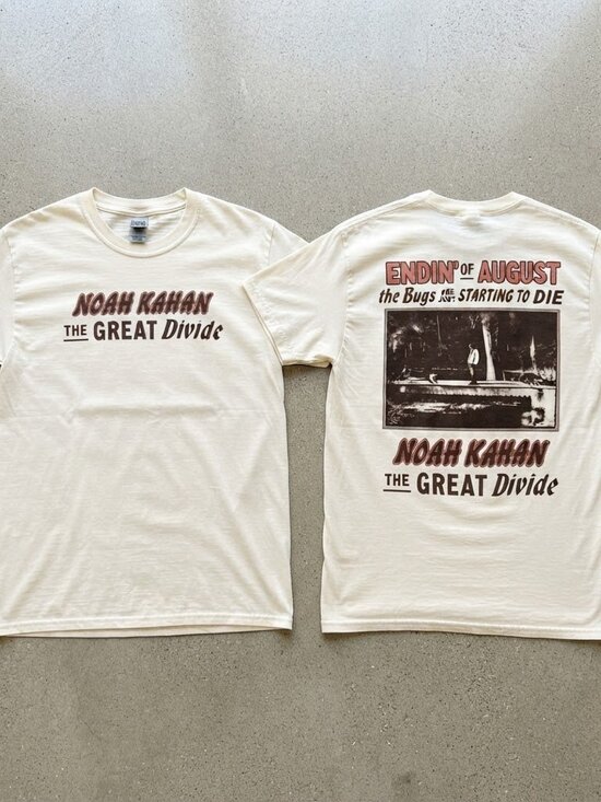 Gildan Other - Noah Kahan The Great Divide Tour 2026 Cream T-Shirt S-4XL